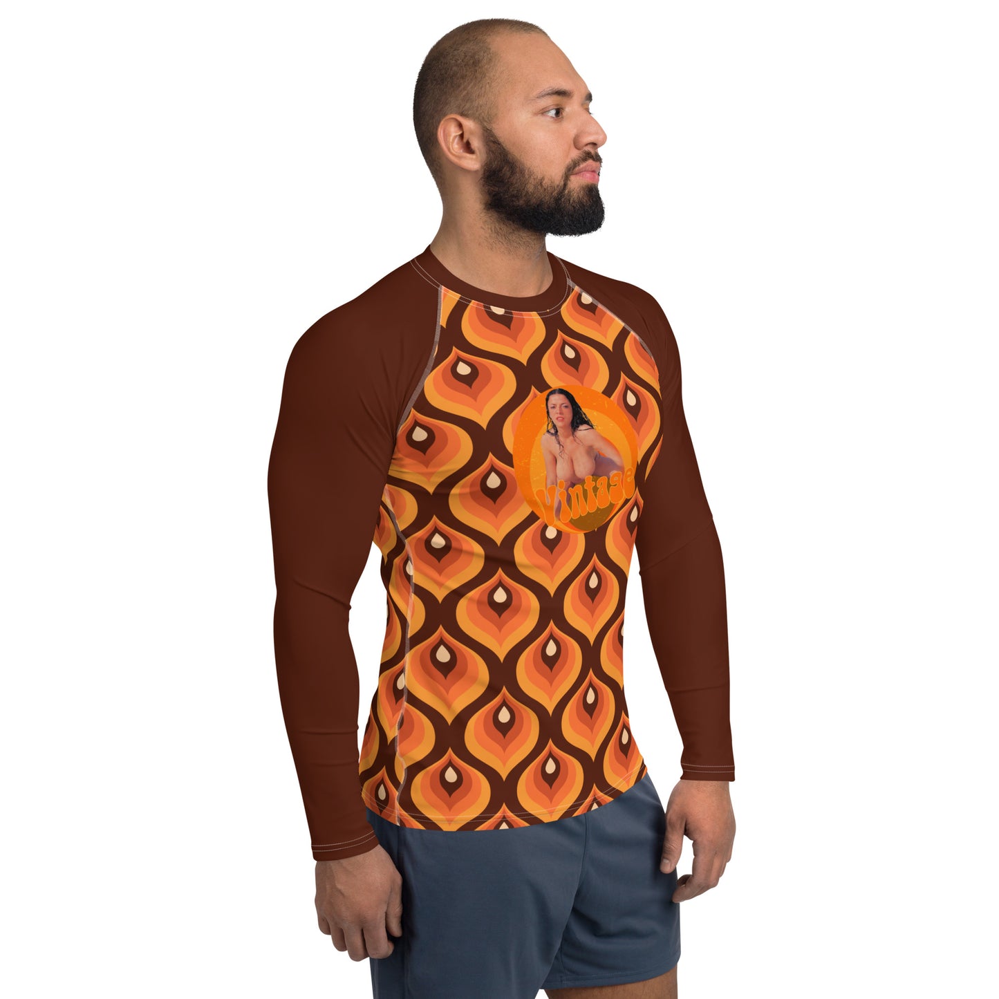 Retro Vintage Men's Rash Guard