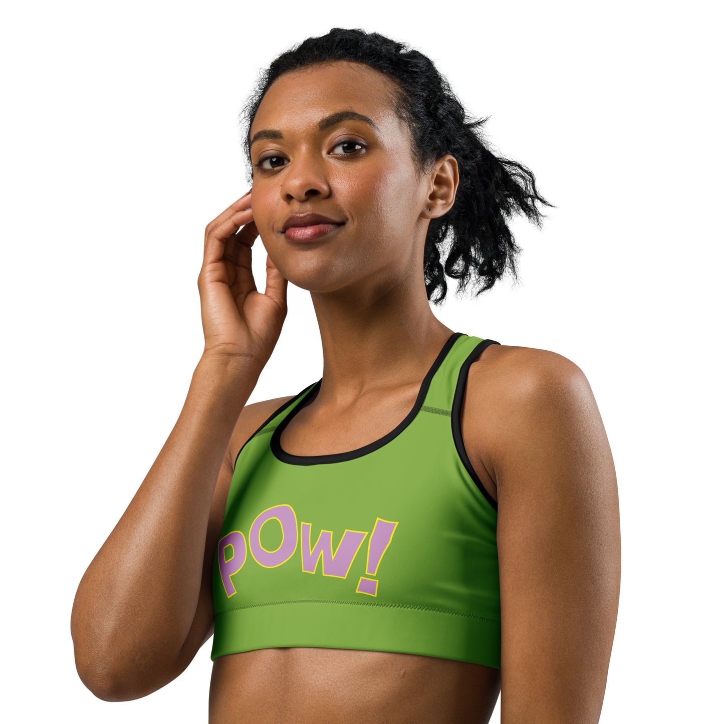 POW Sports bra (Titanite) with Purple