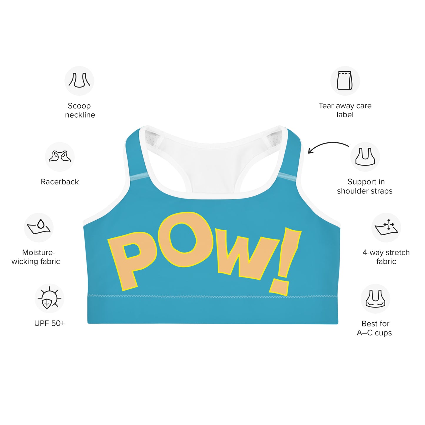 POW Sports bra (Horizon Blue)