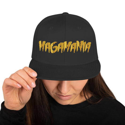 Deluxe Gold Print "MAGAMANIA" Snapback Hat