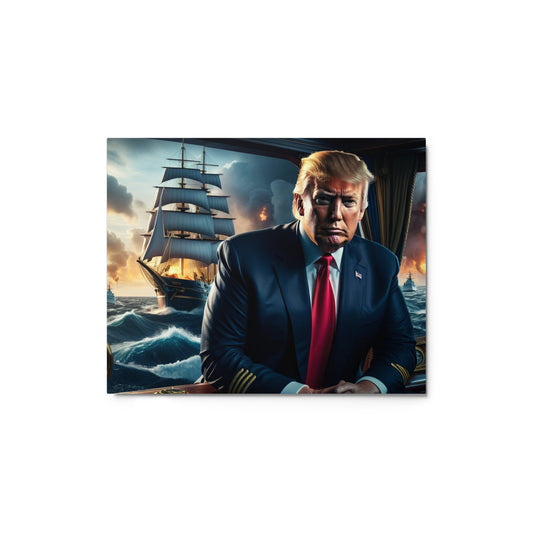 Trump Navy Metal Print