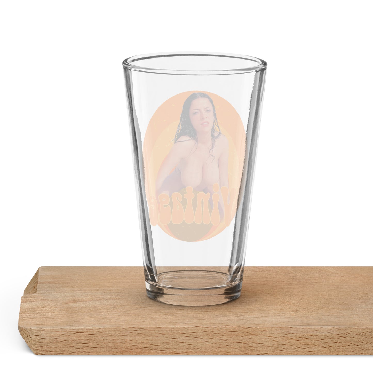 Retro Sexy Shaker pint glass