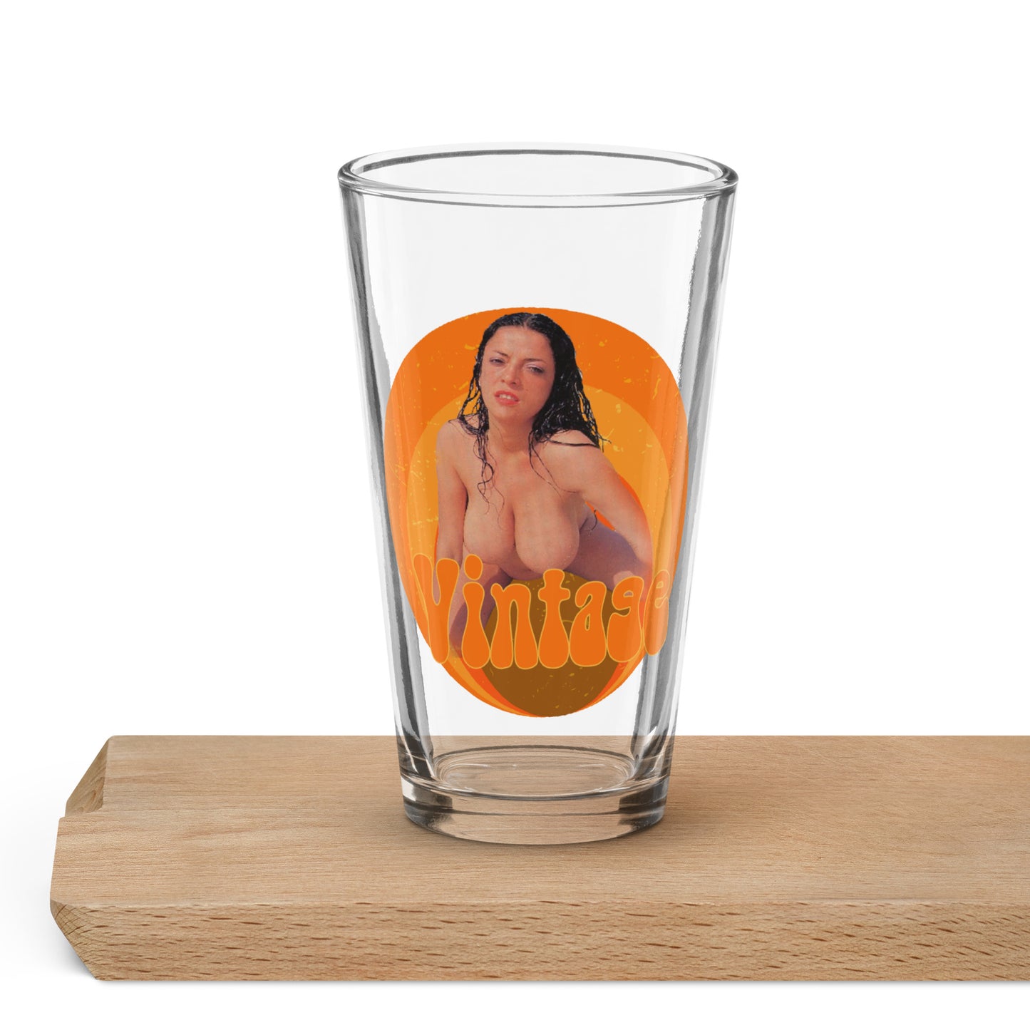 Retro Sexy Shaker pint glass